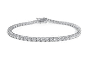 Solid Sterling Silver CZ Tennis Bracelet