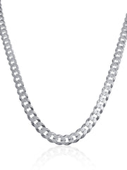925 Sterling Silver 6mm Curb Chain - 20"