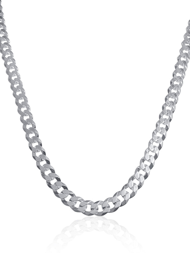 925 Sterling Silver 6mm Curb Chain - 20"