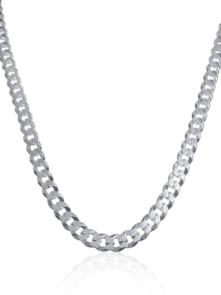 925 Sterling Silver 6mm Curb Chain - 20"