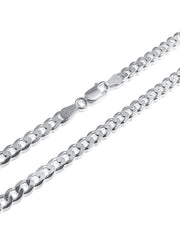925 Sterling Silver 4.5mm Curb Chain - 20"