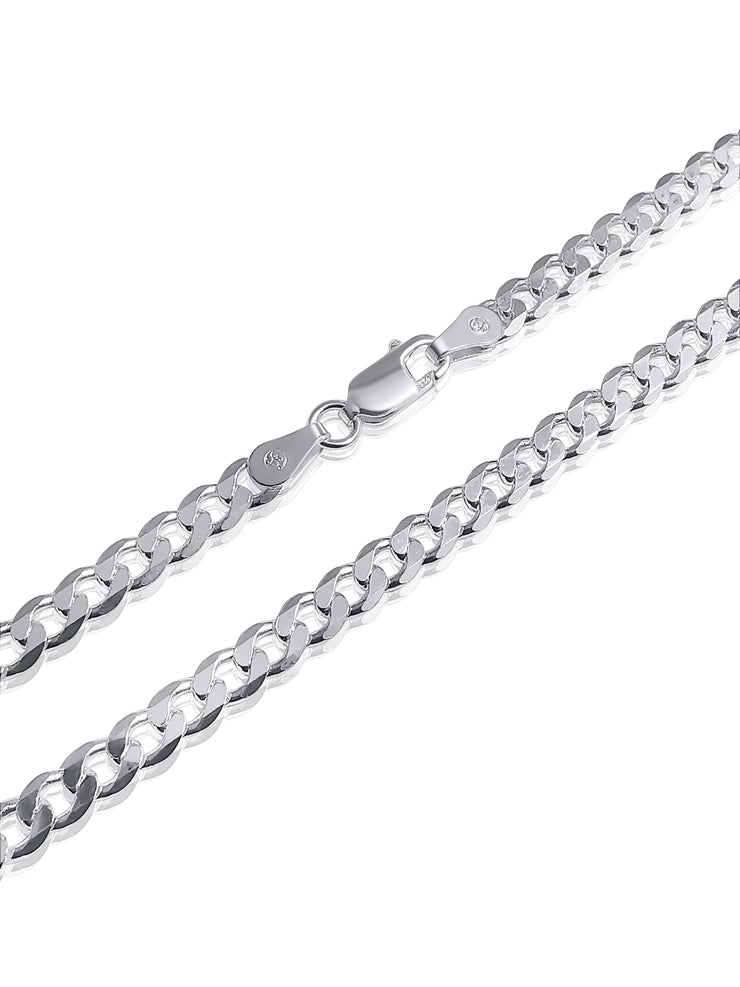925 Sterling Silver 4.5mm Curb Chain - 20"