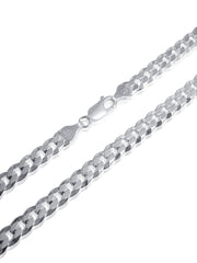 925 Sterling Silver 6mm Curb Chain - 20"