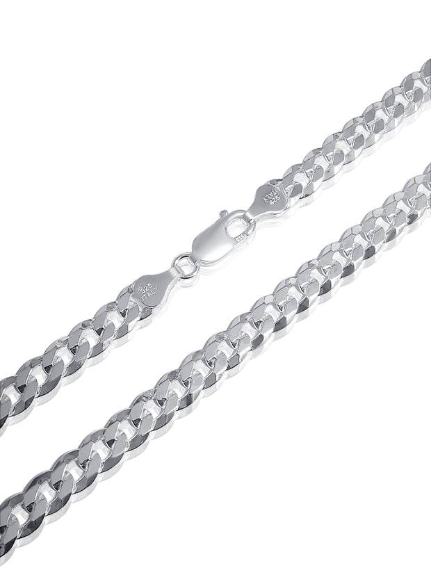 925 Sterling Silver 6mm Curb Chain - 20"