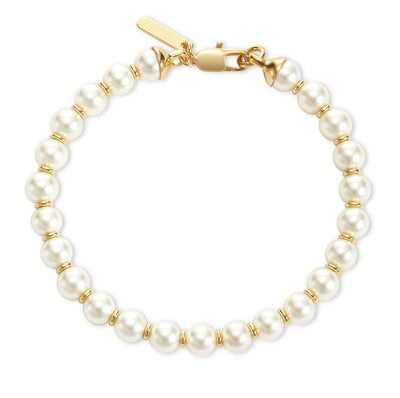 Women's White Pearl & Sterling Silver Bracelet