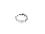 Single 925 Sterling Silver Plain Huggie Hoop Earring