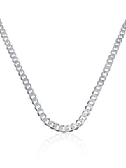 925 Sterling Silver 4.5mm Curb Chain - 20"