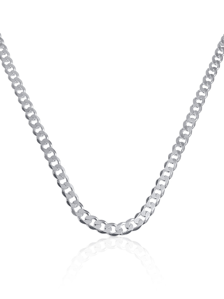 925 Sterling Silver 4.5mm Curb Chain - 20"