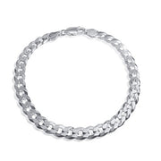 925 Sterling Silver 6mm Curb Chain Bracelet - 8"