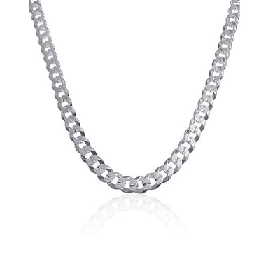 925 Sterling Silver 6mm Curb Chain - 20"