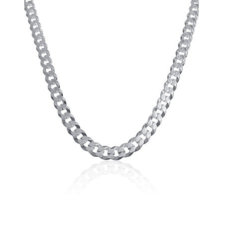 925 Sterling Silver 6mm Curb Chain - 20"