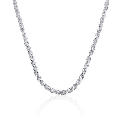 925 Sterling Silver 4.5mm Rope Chain - 20"
