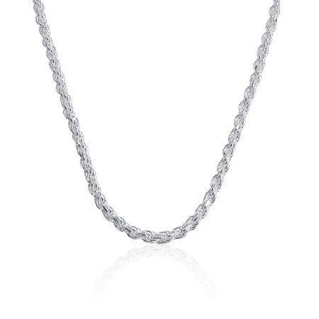 925 Sterling Silver 4.5mm Rope Chain - 20"