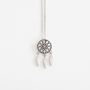 Women's Sterling Silver Dream Catcher Charm Necklace - G.D.Morgan Jewellery Collection