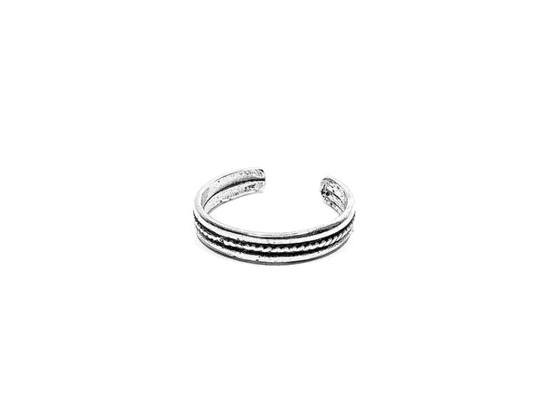 Sterling Silver Rope Groove Toe Ring - G.D.Morgan Jewellery Collection