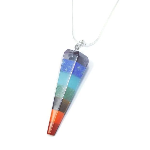 Rainbow Chakra point necklace 7 wheels of energy