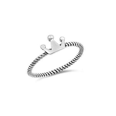 Women's Sterling Silver Crown Midi Ring - G.D.Morgan Jewellery Collection