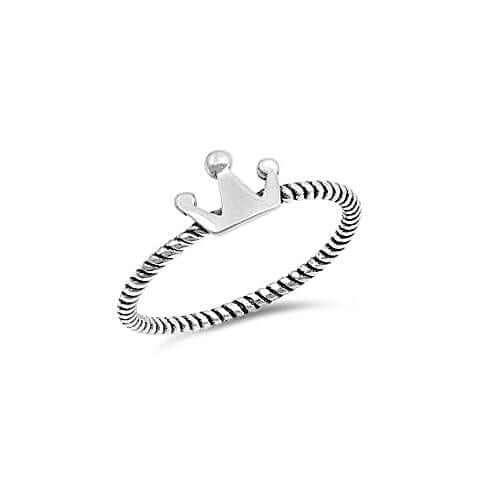 Women's Sterling Silver Crown Midi Ring - G.D.Morgan Jewellery Collection