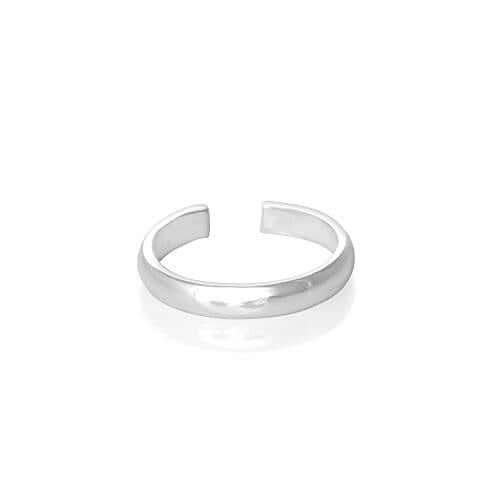 925 Sterling silver plain band adjustable Toe or midi ring.